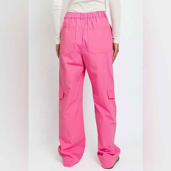 Tasha Apparel High Waisted Wide Leg Cargo Pants with Pockets - Picture 2 of 10